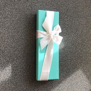 Tiffany teal leather key ring